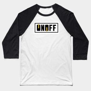 On-Off Button Baseball T-Shirt